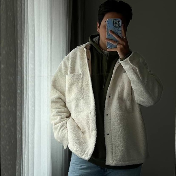 Amazon Essentials Men's Recycled Polyester Sherpa Jacket NWT! Size XXL Unisex - Picture 6 of 7